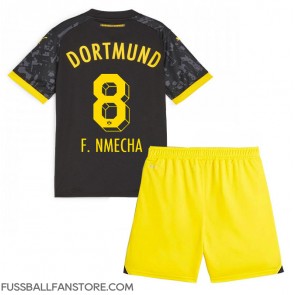 Borussia Dortmund Felix Nmecha #8 Replik Auswärtstrikot Kinder 2023-24 Kurzarm (+ Kurze Hosen)